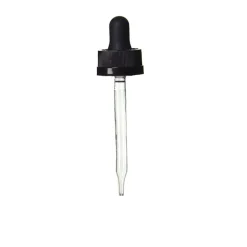 20-400 Black PP Child Resistant Dropper 89mm Pipette | 18 Pack