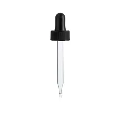 18-400 Black PP Dropper 66mm Pipette | 25 Pack