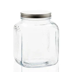 1 Gallon Anchor Cracker Jar With Brushed Metal Lid | 4 Pack