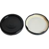 Jar Store 82mm Black Metal Lid With Button | 12 Pack