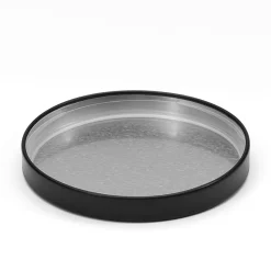 Large Black Metal Lid | 12 Pack
