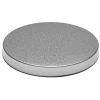 Large Brushed Silver Metal Lid | 12 Pack