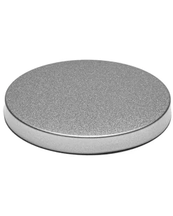 Large Brushed Silver Metal Lid | 12 Pack