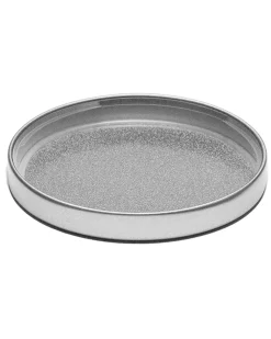 Large Brushed Silver Metal Lid | 12 Pack