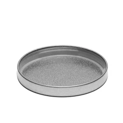 Medium Brushed Silver Metal Lid | 12 Pack