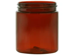 8 Oz Amber PET Straight Sided Jar 70-400 | 36 Pack