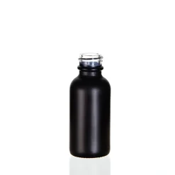 1 Oz Black Boston Round Bottle 20-400 | 25 Pack