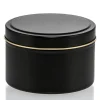 12 Oz Jar Store Black Candle Tin With Feet | 12 Pack