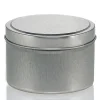 12 Oz Jar Store Silver Candle Tin With Feet | 12 Pack