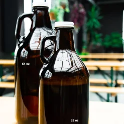 32 Oz Libbey Amber Growler With Cap | 12 Pack