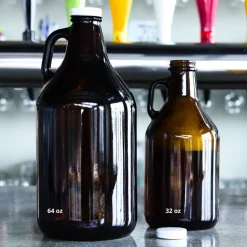 64 Oz Libbey Amber Growler With Cap | 6 Pack