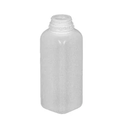 16 Oz Natural HDPE Tall Square Tamper Evident Bottle 38-400 | 12 Pack