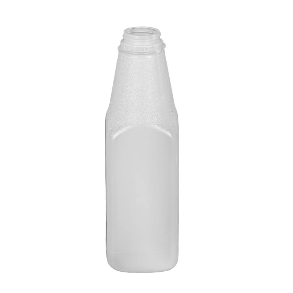 32 Oz Natural HDPE Tall Square Tamper Evident Bottle 38-400 | 12 Pack