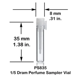 Perfume Sampler Vial - 1/5 Dram | 100 Pack