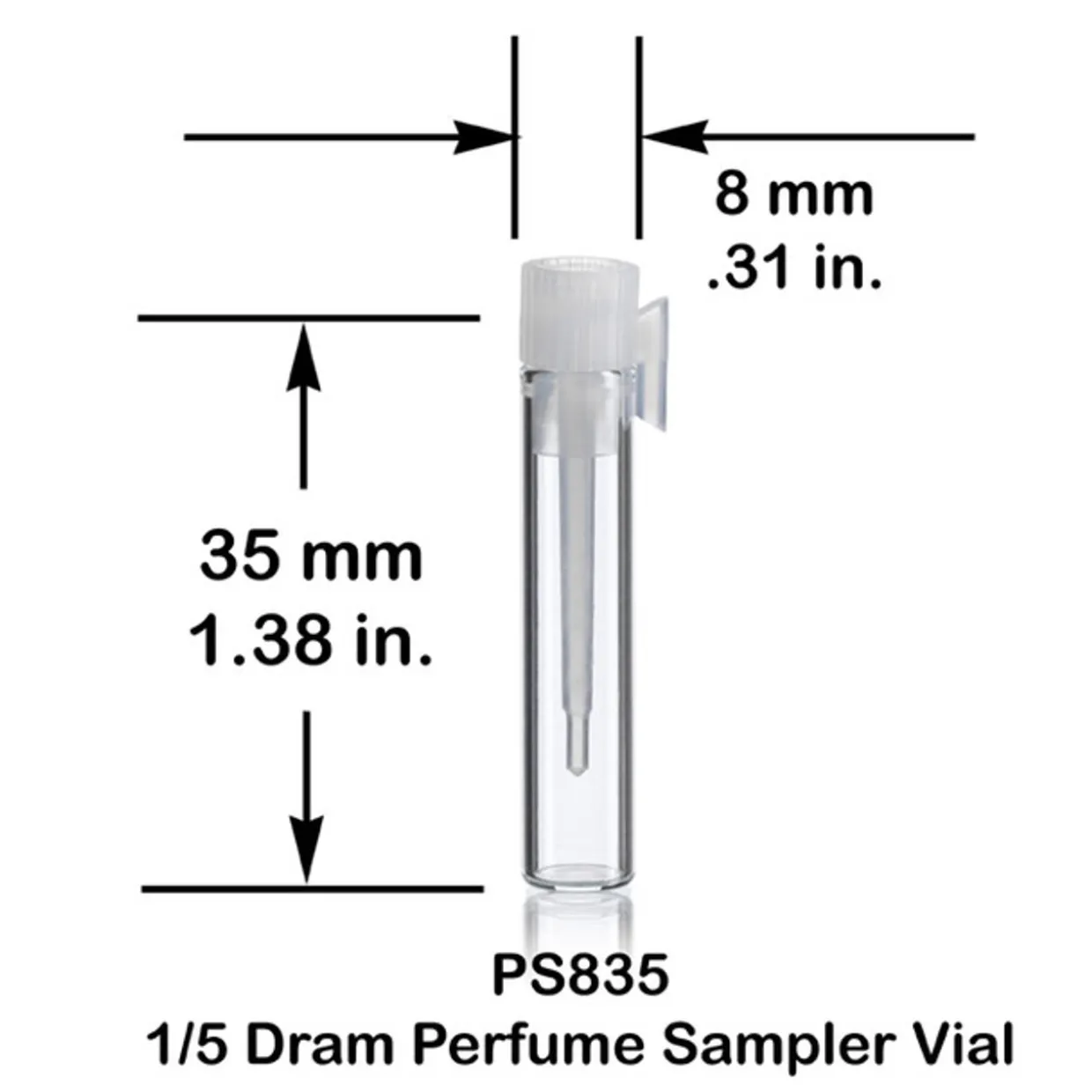 Perfume Sampler Vial - 1/5 Dram | 100 Pack