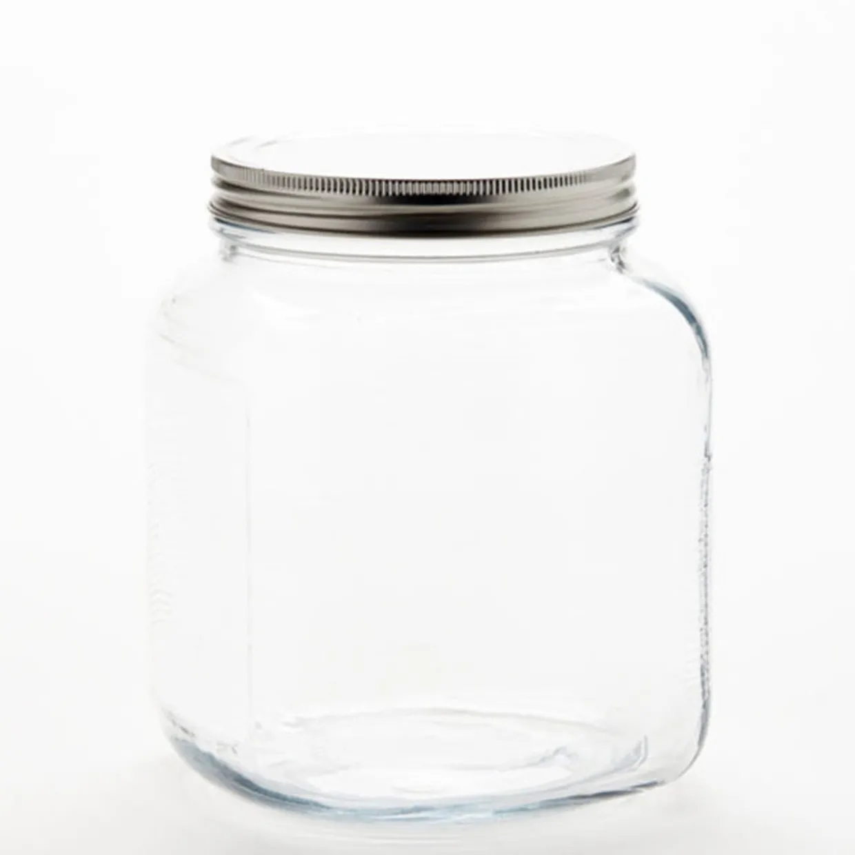 2 Quart Anchor Cracker Jar With Brushed Metal Cover | 4 Pack