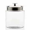 3 Quart Anchor Mini Montana Jar With Silver Metal Cover | 2 Pack