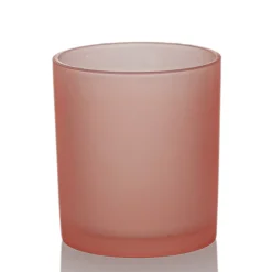 Rose Pink Colored Candle Jar - 14.5 Oz With Bamboo Lid | 12 Pack
