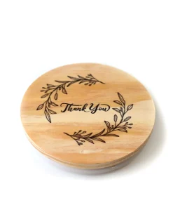 Thank You Wood Lid | 12 Pack